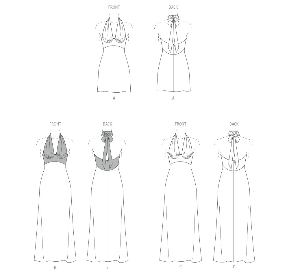 McCalls Schnittmuster M8555 Damen Kleid für besondere Anlässe