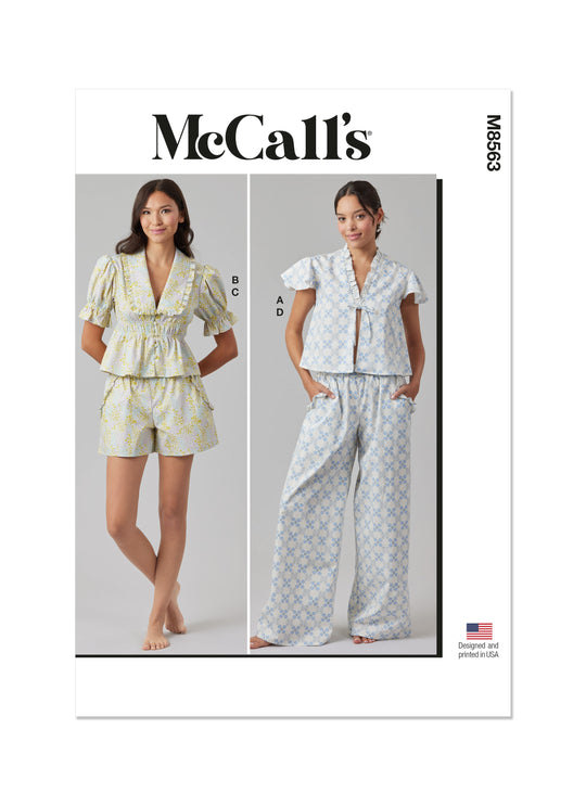 McCalls Schnittmuster M8563 Damen Freizeit Tops, Shorts und Hose