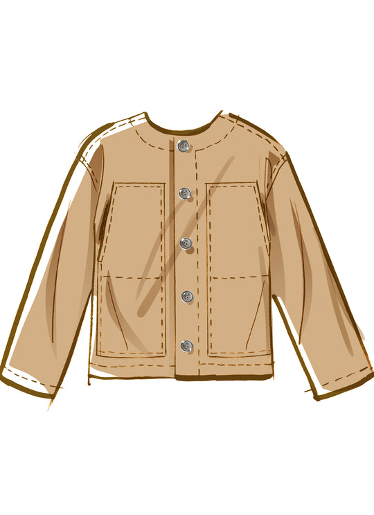 McCalls Schnittmuster M8565 Jacke mit Kragenvariationen