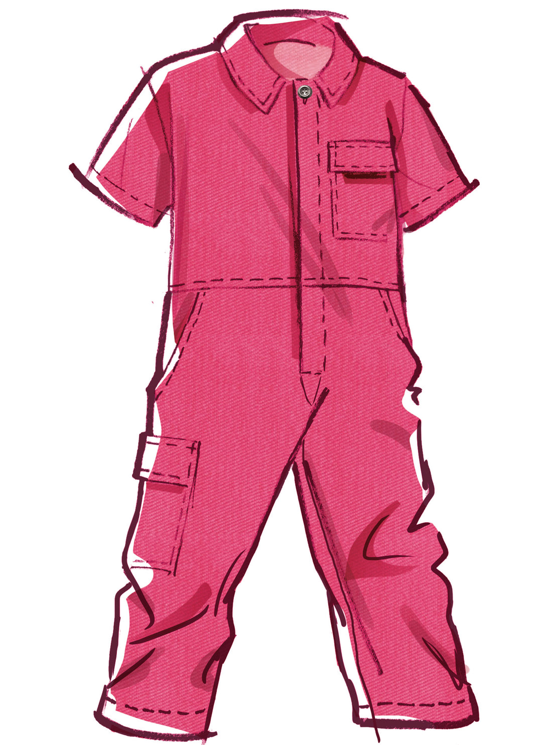 McCalls Schnittmuster M8567 Kinder Jumpsuit mit Ärmelvariationen