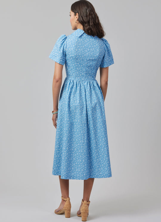 McCalls Schnittmuster M8569 Damen Kleid mit Ärmelvariationen und Oberteil von Laura Ashley