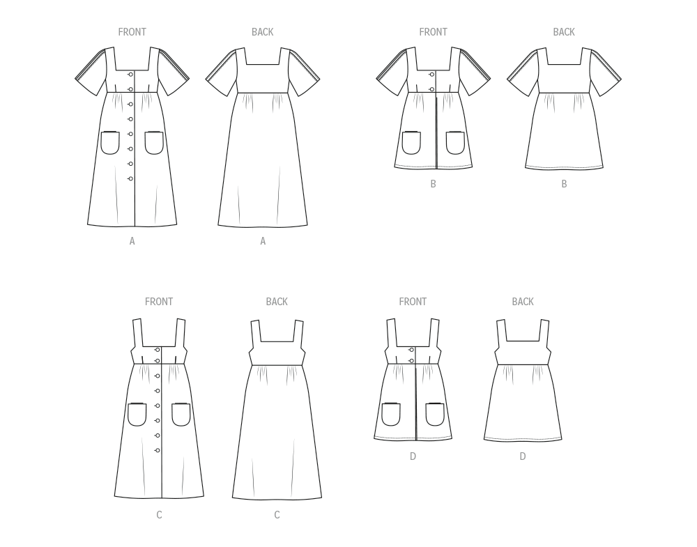 McCalls Schnittmuster M8570 Damen Kleid, Pullover und Oberteil für Damen von Laura Ashley