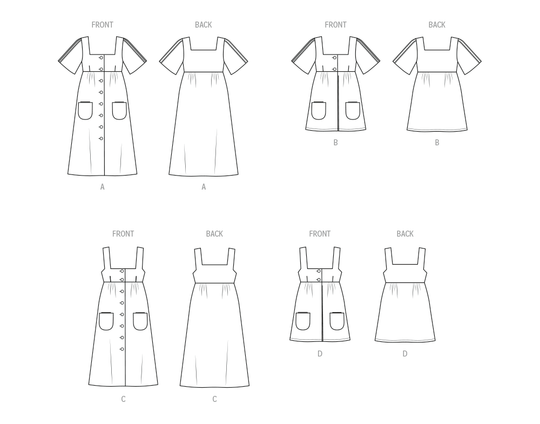 McCalls Schnittmuster M8570 Damen Kleid, Pullover und Oberteil für Damen von Laura Ashley