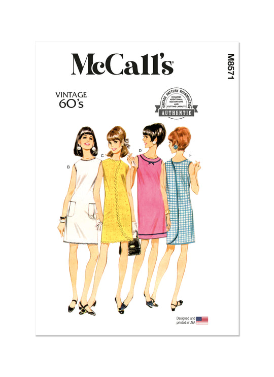 McCalls Schnittmuster M8571 Damen Wickelkleid in A-Linie in sechs Variationen