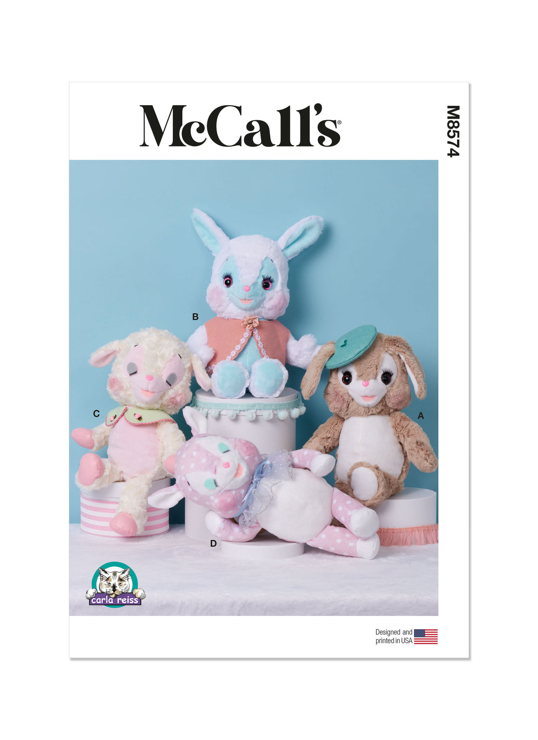 McCalls Schnittmuster M8574 Stofftiere von Carla Reiss