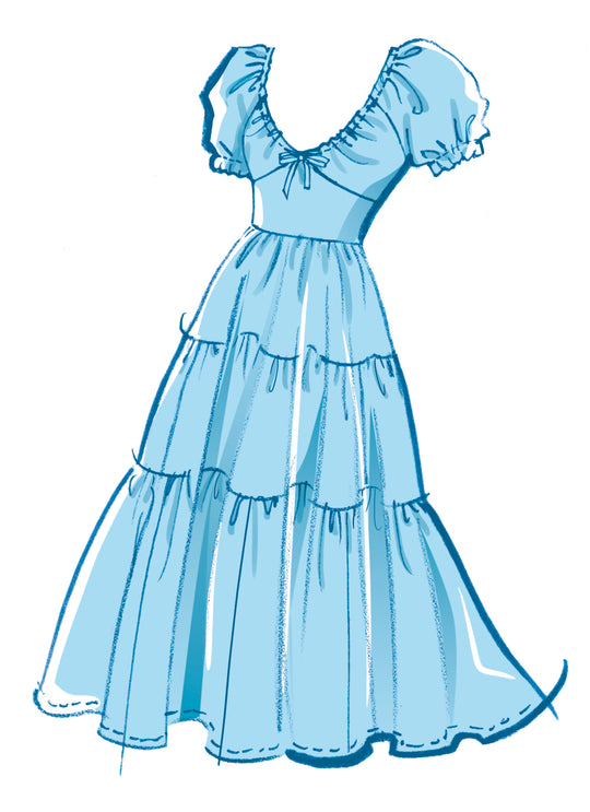McCalls Schnittmuster M8575 Damen Kleid mit Ärmel- und Längenvariationen