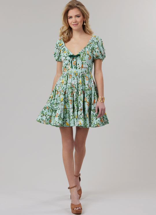 McCalls Schnittmuster M8575 Damen Kleid mit Ärmel- und Längenvariationen