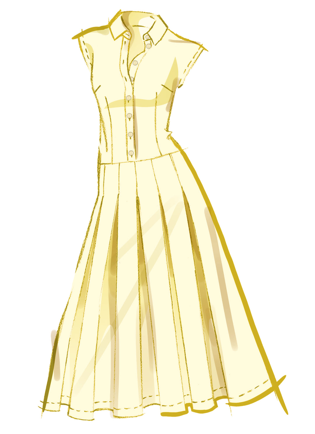 McCalls Schnittmuster M8576 Damen Kleid mit Ärmel- und Längenvariationen
