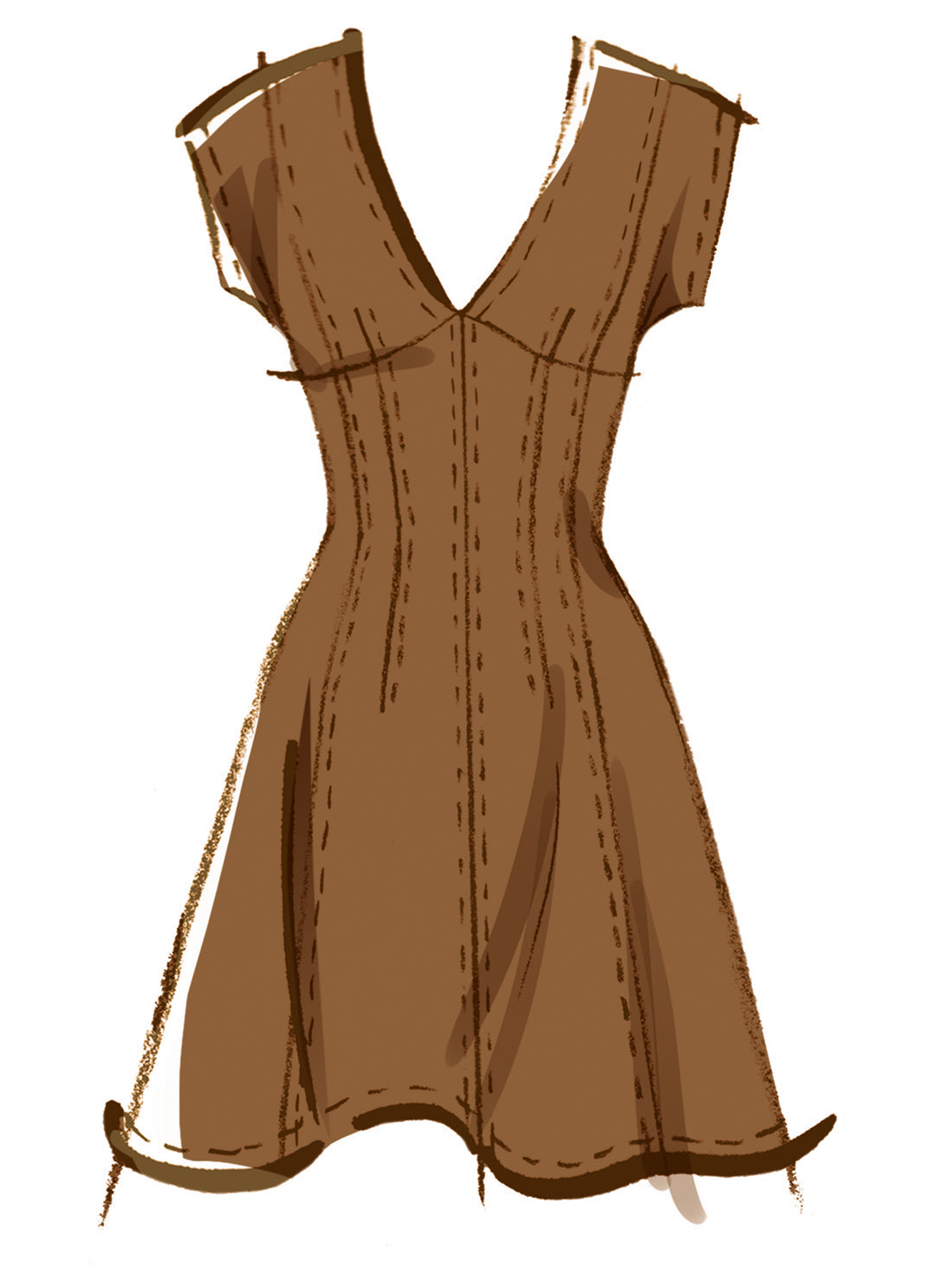 McCalls Schnittmuster M8577 Damen Kleid mit Ärmel- und Längenvariationen