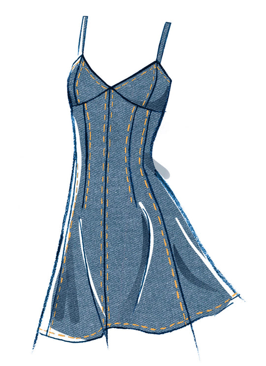 McCalls Schnittmuster M8577 Damen Kleid mit Ärmel- und Längenvariationen