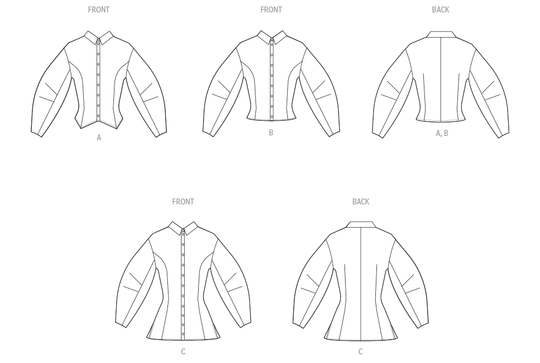 McCalls Schnittmuster M8580 Damen Shirt in zwei Längen