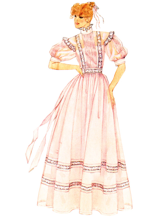 McCalls Schnittmuster M8595 Kleid, Slip und Schärpe für Damen von Laura Ashley