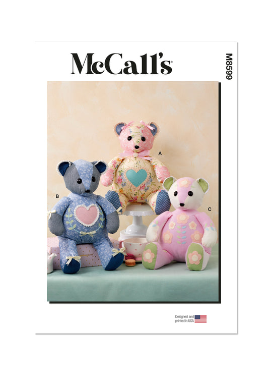 McCalls Schnittmuster M8599 Patchwork Plüschbären
