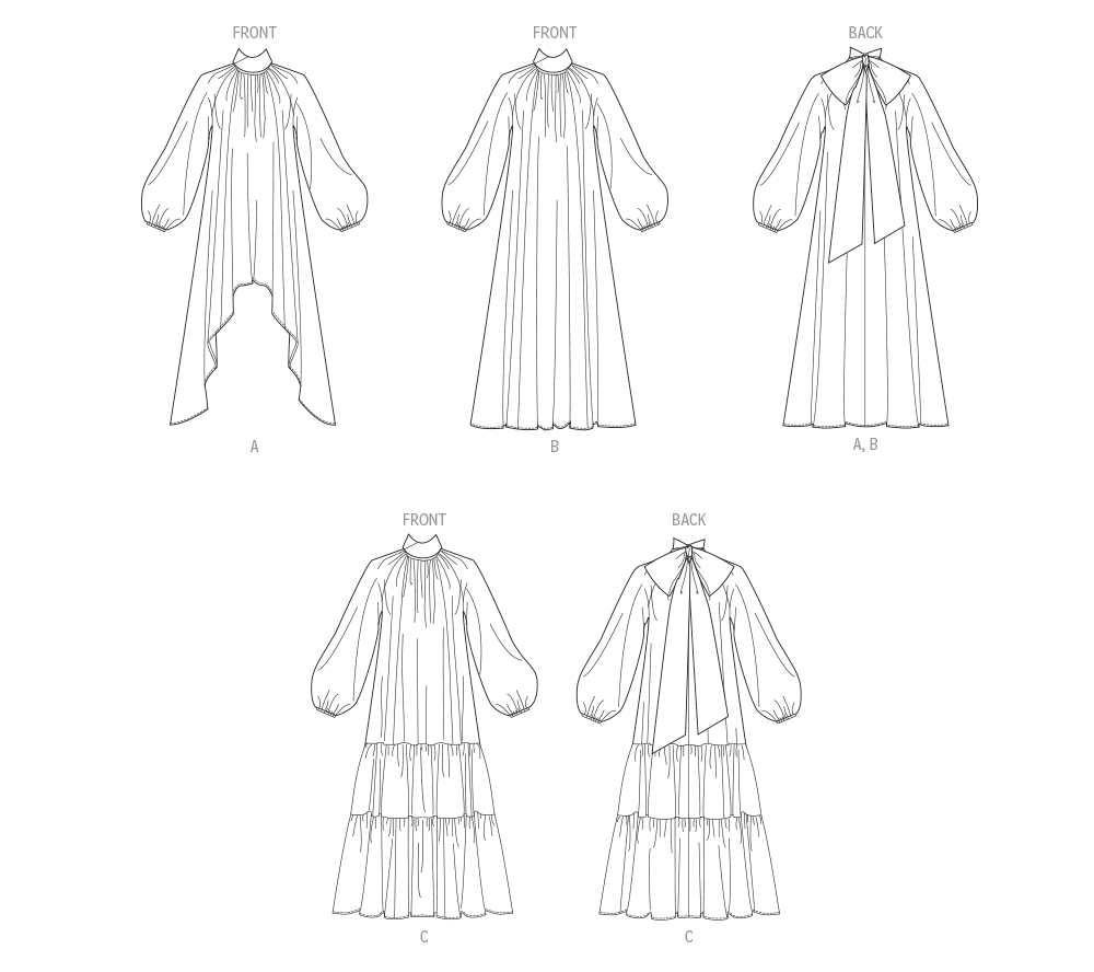 McCalls Schnittmuster M8603 Damenkleid mit verschiedenen Saumlängen