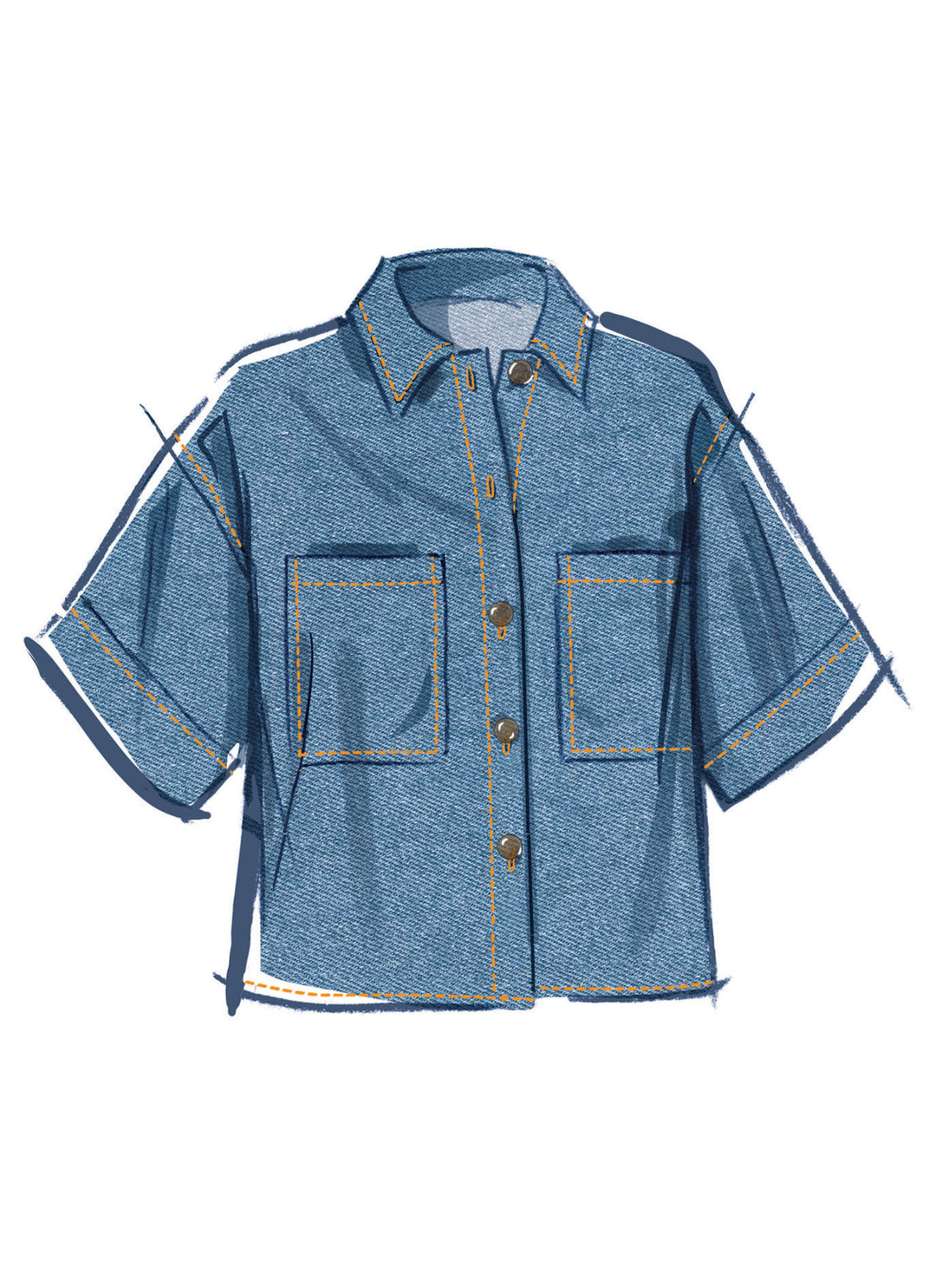 McCalls Schnittmuster M8606 Damenhemd mit verschiedenen Ärmel- und Saumlängen