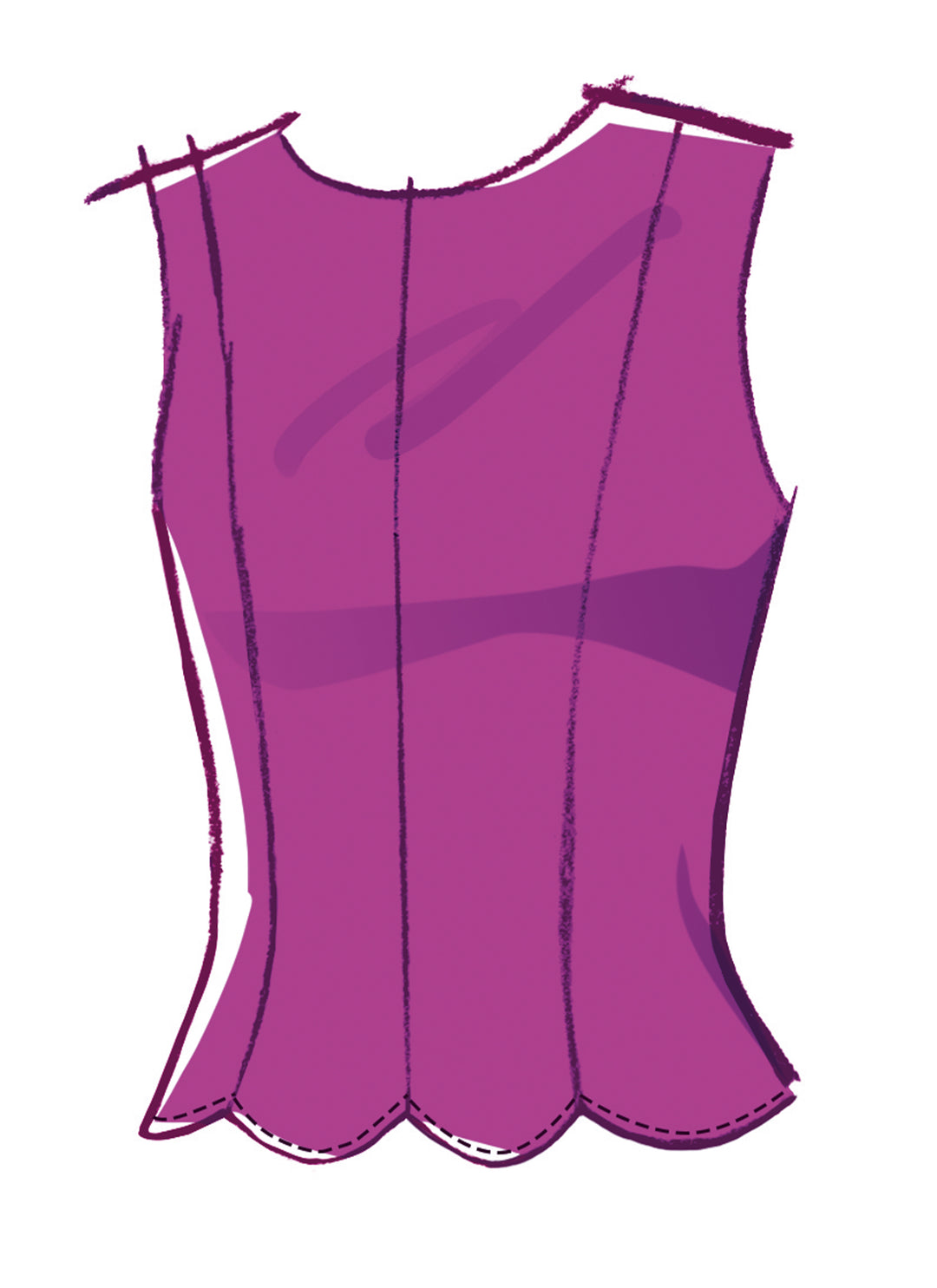 McCall’s Schnittmuster M8610 – Tailliertes Damen-Oberteil & Rock mit Wellen-Saum – modern, feminin & figurschmeichelnd