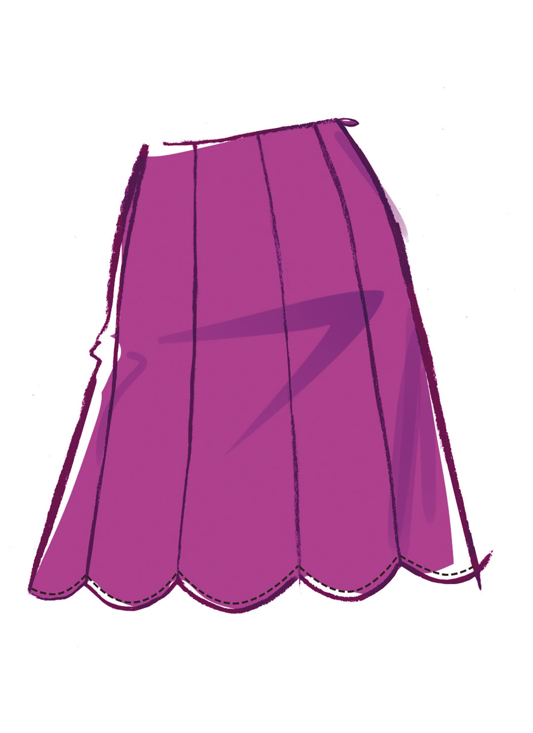 McCall’s Schnittmuster M8610 – Tailliertes Damen-Oberteil & Rock mit Wellen-Saum – modern, feminin & figurschmeichelnd