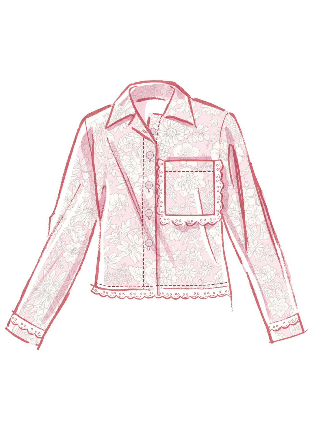 McCall’s Schnittmuster M8613 – Damen-Bralette, Hemd & Shorts mit Wellenborte – feminin, bequem & stilvoll