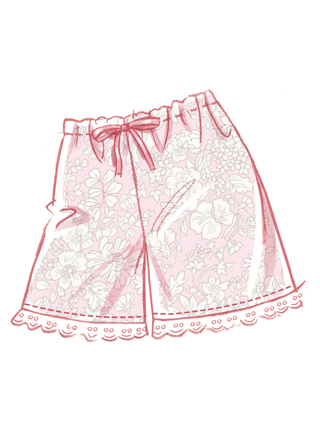 McCall’s Schnittmuster M8613 – Damen-Bralette, Hemd & Shorts mit Wellenborte – feminin, bequem & stilvoll