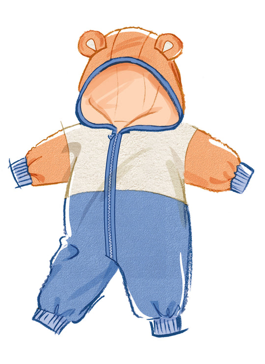 McCall’s Schnittmuster M8617 – Babystrampler mit Kapuze & süßen Ohren – gemütlich & kuschelig