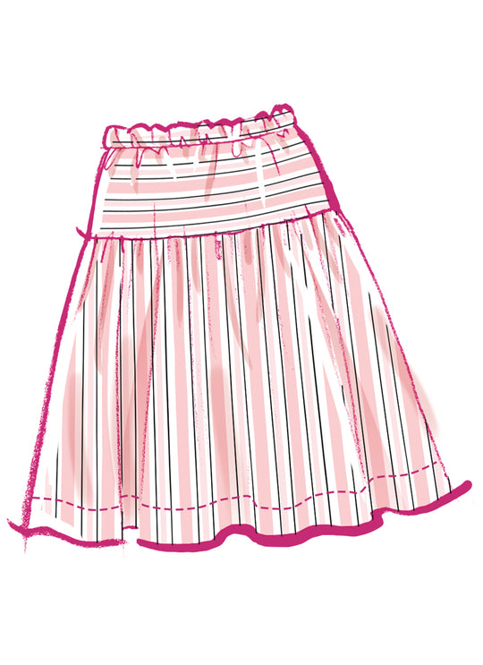 McCall’s Schnittmuster M8619 – Mädchenkleid mit Rüschen, Puffärmeln & Rock – verspieltes Vintage-Design