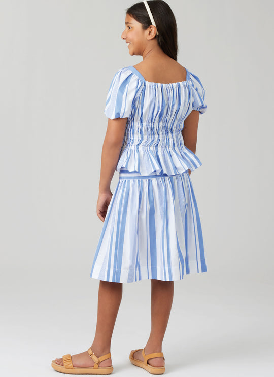 McCall’s Schnittmuster M8619 – Mädchenkleid mit Rüschen, Puffärmeln & Rock – verspieltes Vintage-Design