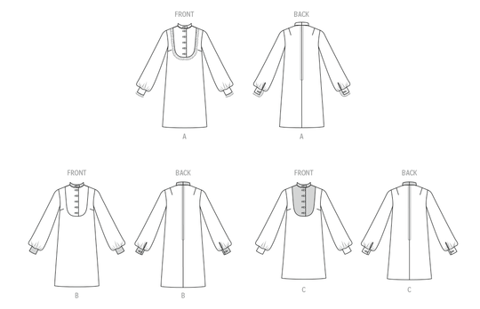 McCall’s Schnittmuster M8621 – Damenkleid im 60’s Look mit Kragen & Knopfpasse – authentisches Vintage-Hemdkleid