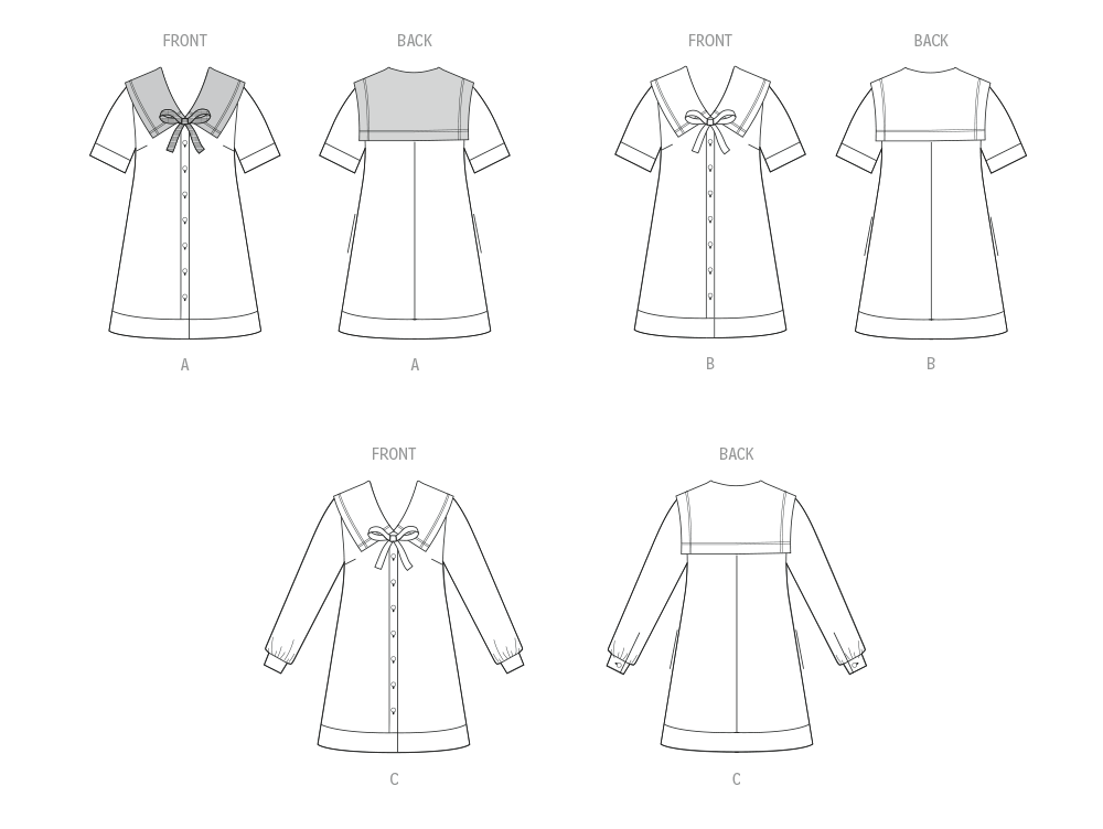McCalls Schnittmuster M8625 – Damen A-Linien-Kleid mit Ärmelvarianten