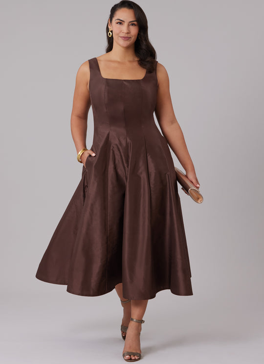 McCalls Schnittmuster M8627 – Damen Festkleid in zwei Längen