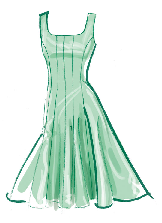 McCalls Schnittmuster M8627 – Damen Festkleid in zwei Längen
