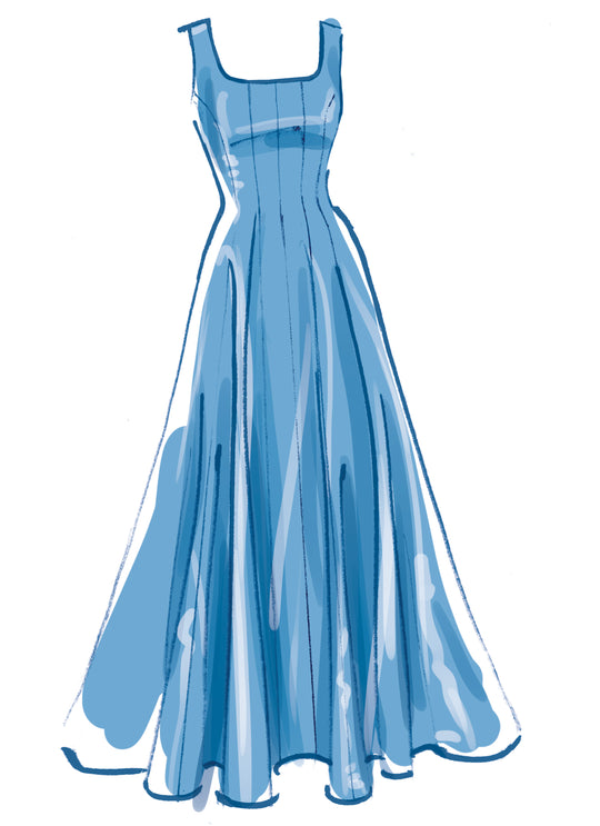 McCalls Schnittmuster M8627 – Damen Festkleid in zwei Längen