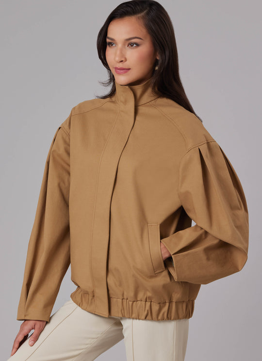 McCalls Schnittmuster M8629 – Damen Blouson-Jacke mit Stehkragen