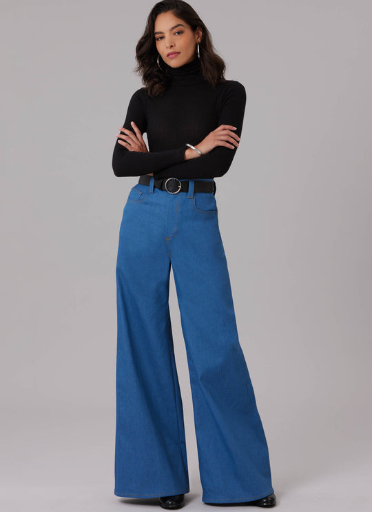 McCalls Schnittmuster M8630 – Damen Jeans mit weitem Bein in zwei Längen