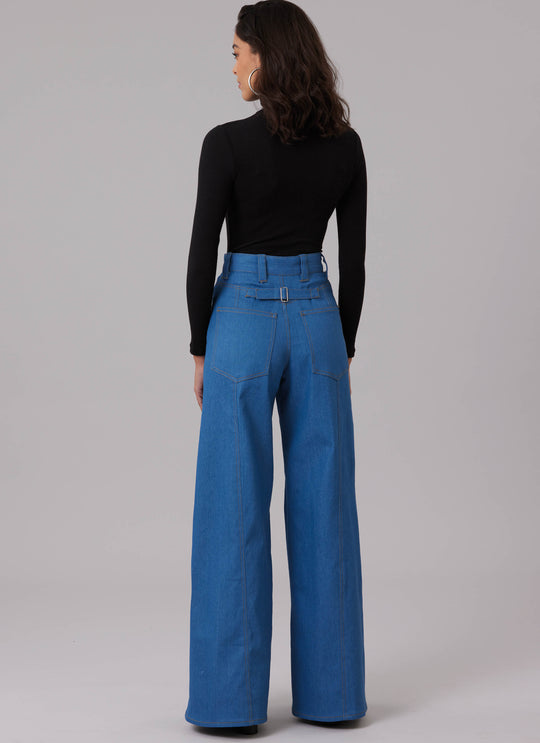 McCalls Schnittmuster M8630 – Damen Jeans mit weitem Bein in zwei Längen