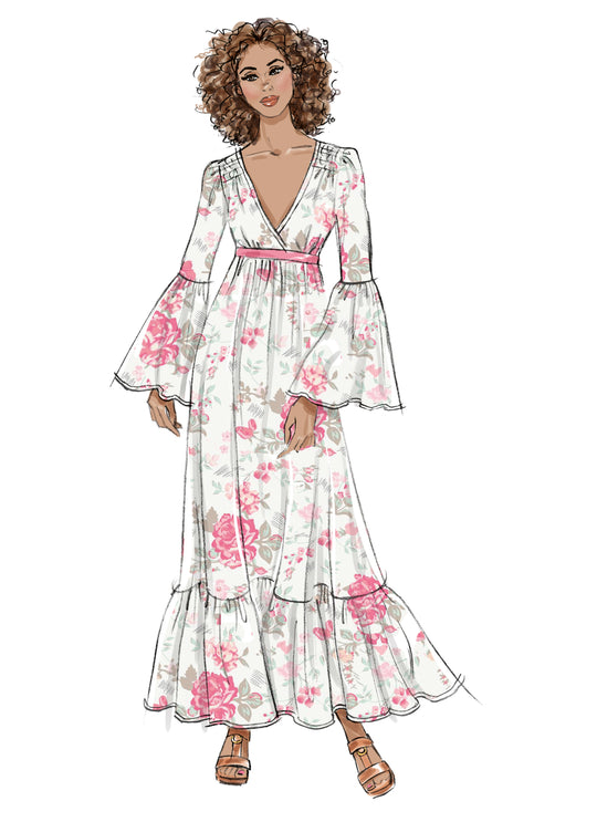 McCalls Schnittmuster M8643 – Damen Laura Ashley Boho-Kleid