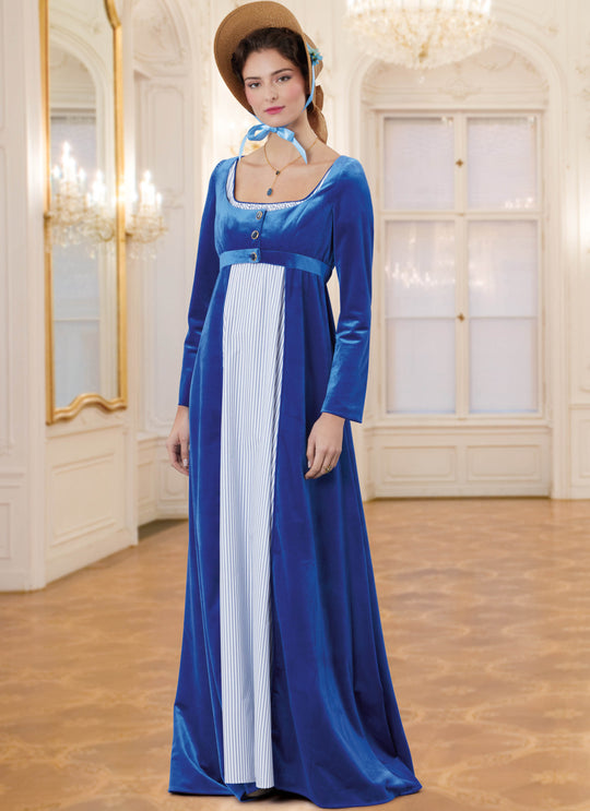 McCall's M8648 – Regency-Mantel & offene Robe für Damen