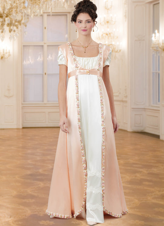 McCall's M8648 – Regency-Mantel & offene Robe für Damen