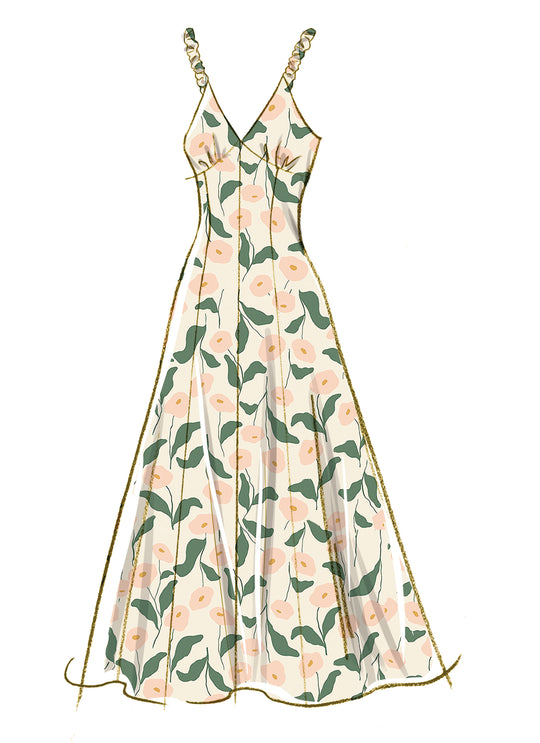 McCalls Schnittmuster M8649 – Damen Fit-and-Flare-Kleid in zwei Längen