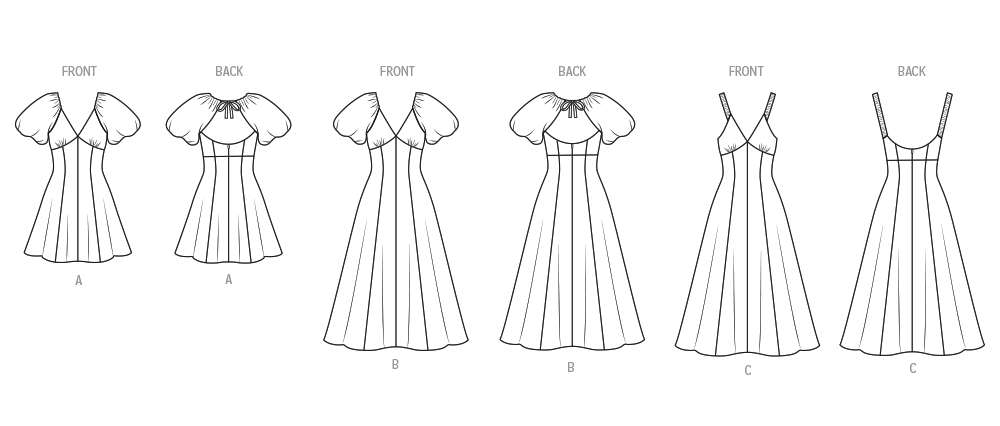 McCalls Schnittmuster M8649 – Damen Fit-and-Flare-Kleid in zwei Längen