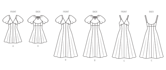 McCalls Schnittmuster M8649 – Damen Fit-and-Flare-Kleid in zwei Längen