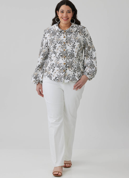 McCalls Schnittmuster M8657 – Damen Strickoberteil mit Peter-Pan-Kragen