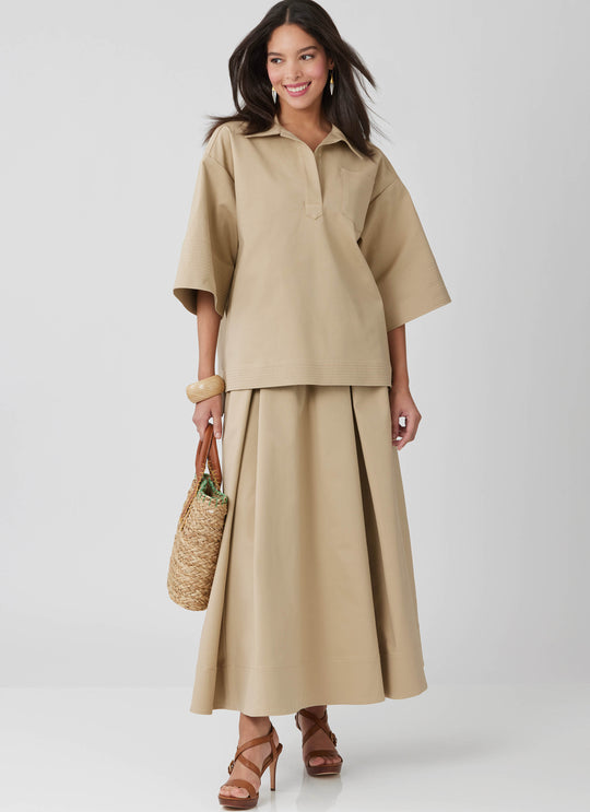 McCalls Schnittmuster M8662 – Damen Oversize-Oberteil & Rock