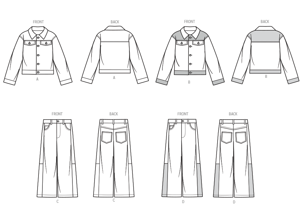 McCalls Schnittmuster M8666 – Mädchen Jeansjacke & Hose