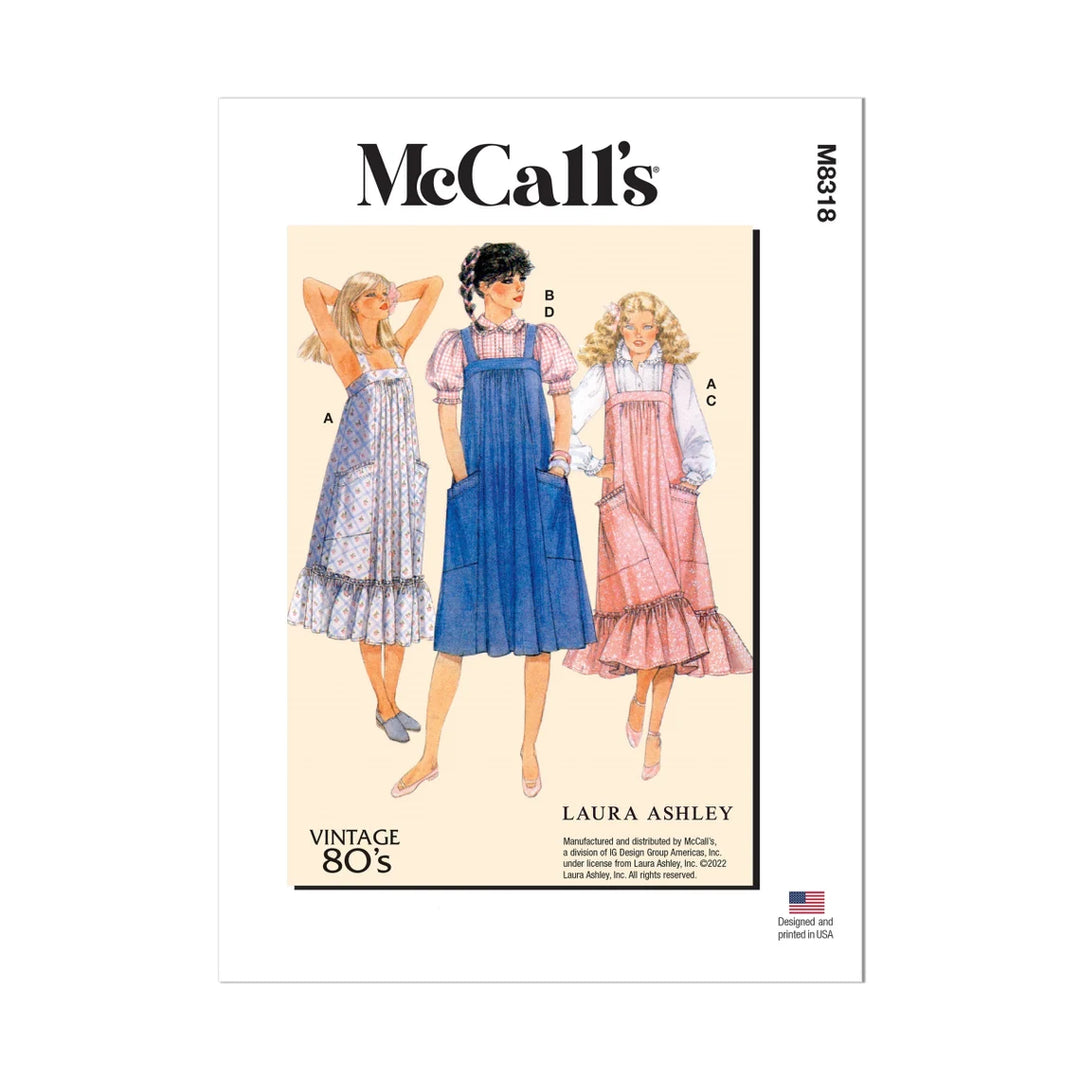 McCall's Schnittmuster M8319 – Damen Vintage Rock 1980er Jahre