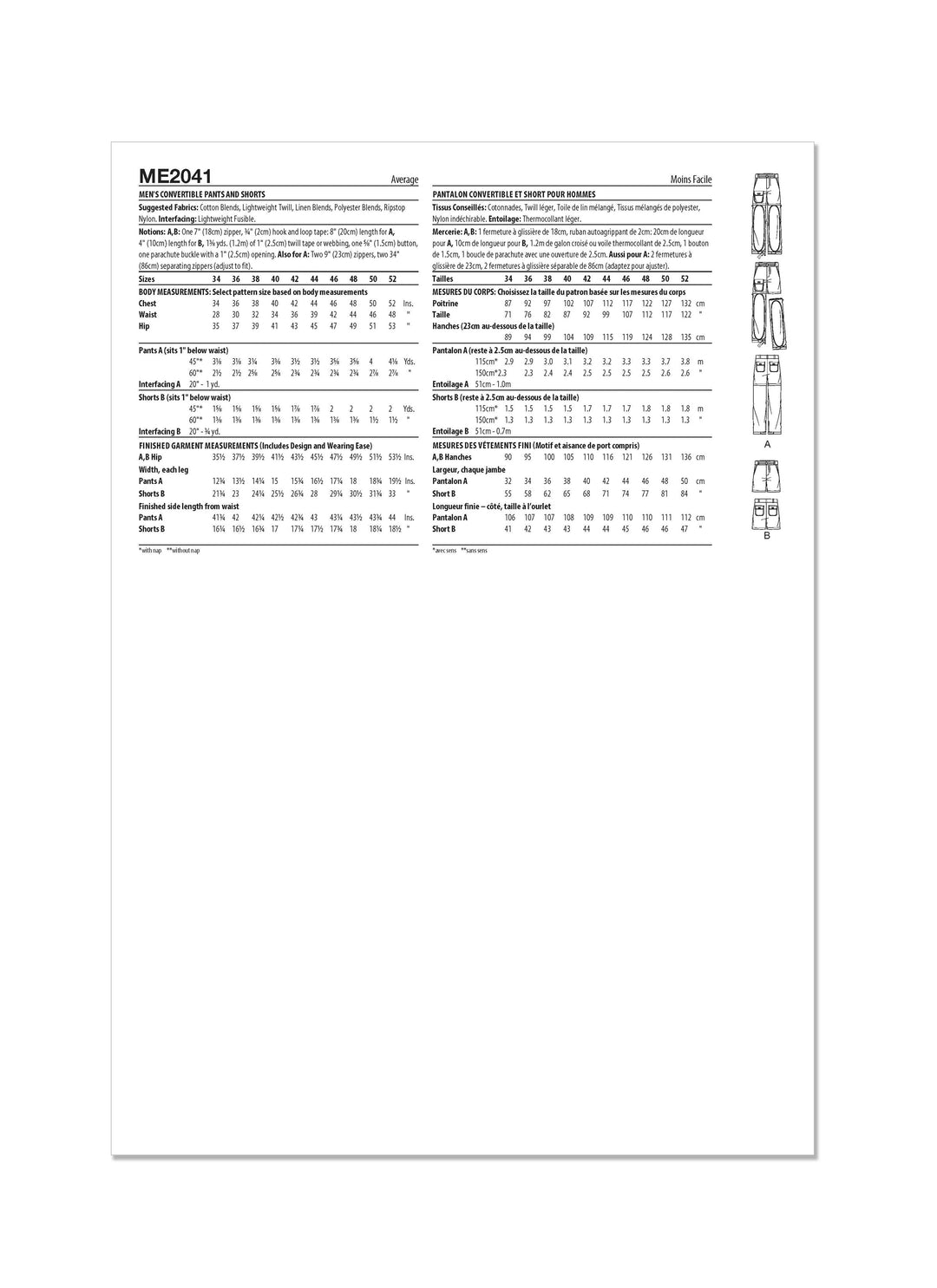 Know Me Schnittmuster ME2041 Herren