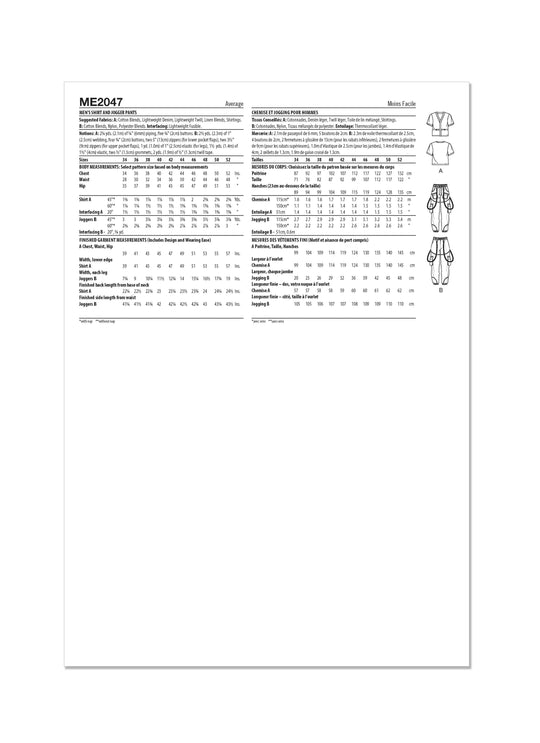 Know Me Schnittmuster ME2047 Herren