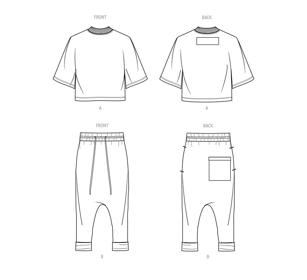 Know Me Schnittmuster ME2048 Herren-Strickoberteil und Jogginghose von Noris Dánta Ford