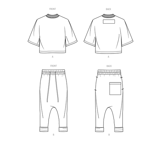 Know Me Schnittmuster ME2048 Herren-Strickoberteil und Jogginghose von Noris Dánta Ford