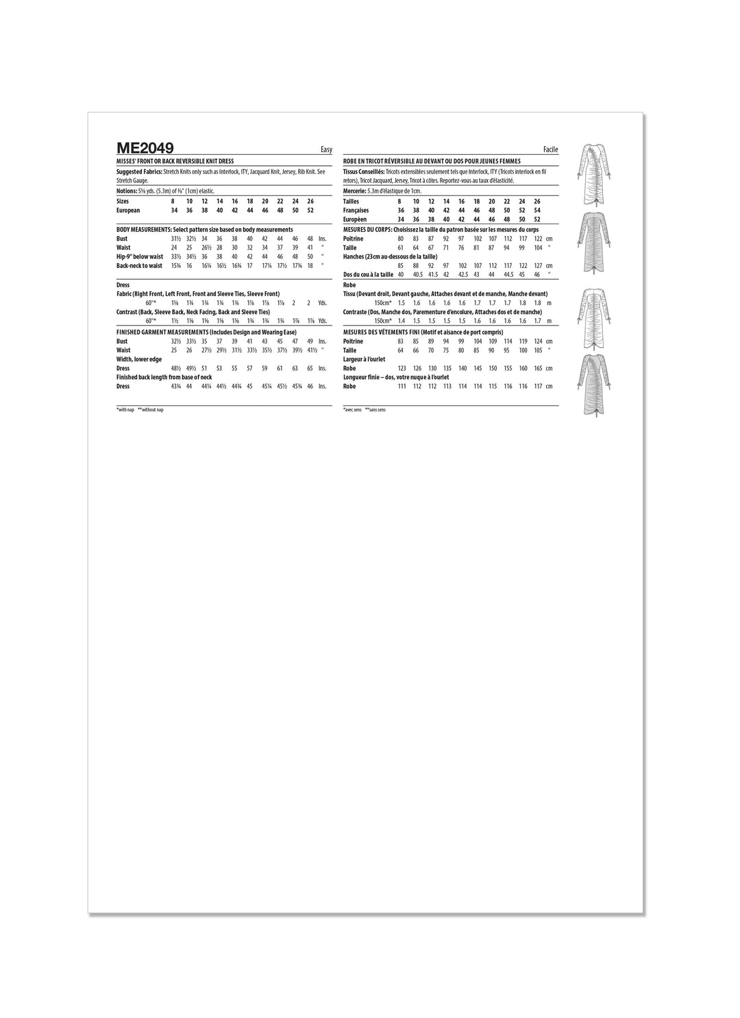 Know Me Schnittmuster ME2049 Kleid
