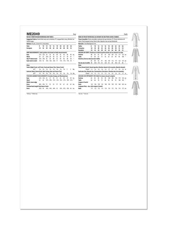 Know Me Schnittmuster ME2049 Kleid